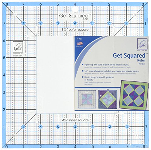 1 4 quilting ruler - June Tailor Get Squared 8 1/2'' Outer 4 1/2'' Inner