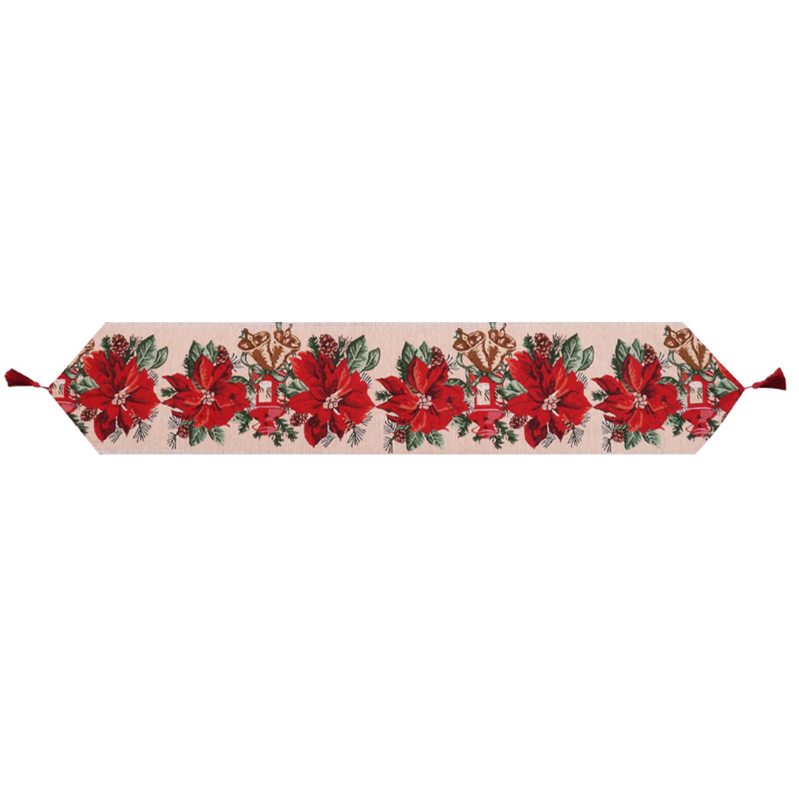 Buxuaaaa Christmas Embroidered Table Runner Insulation Table Flags Cover New Year Festival Tablecloth for Kitchen Farmhouse Decor Christmas Runner