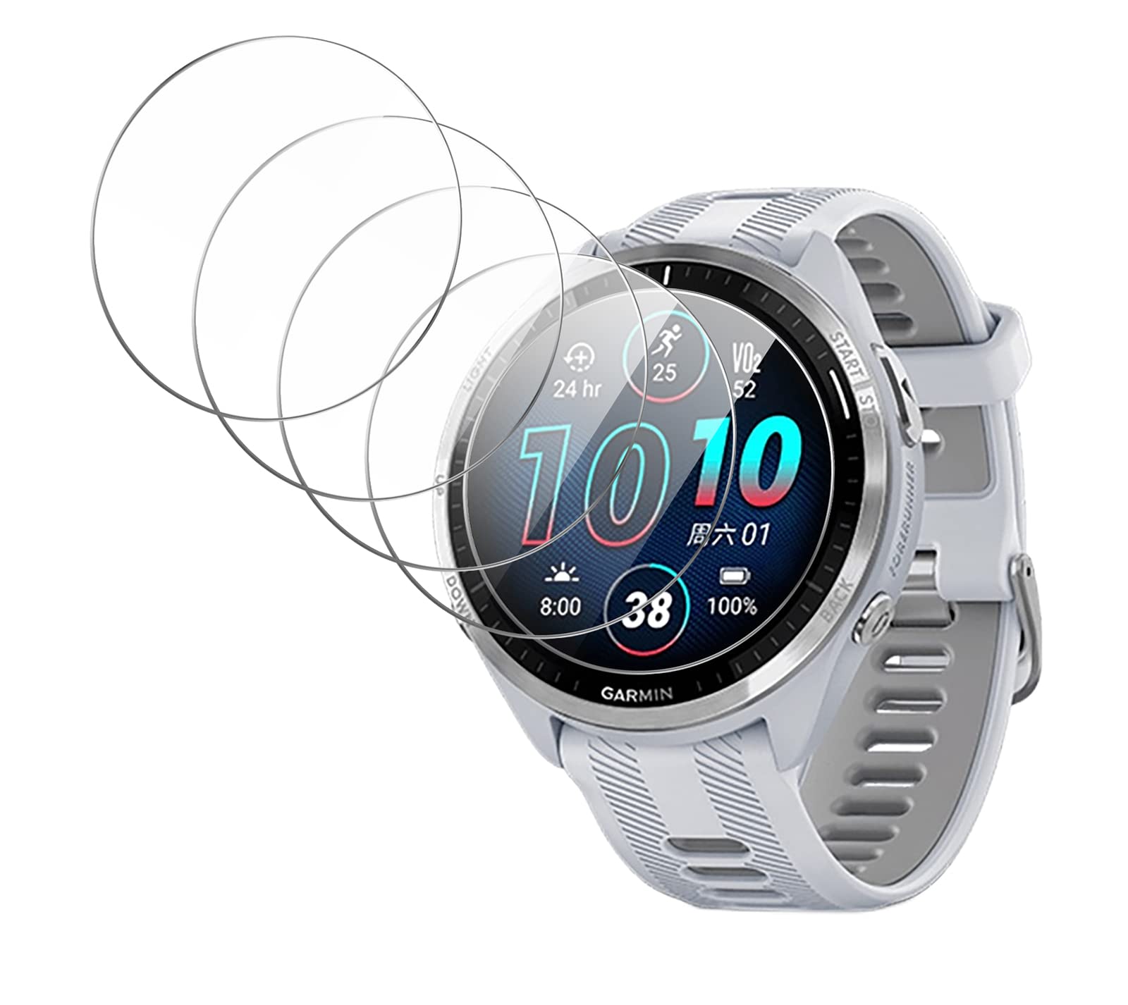 Savvies Verre Trempé Pour Garmin Forerunner 920XT Vitre Protection Ecran, Film Trempé De Verre, Dureté 9H