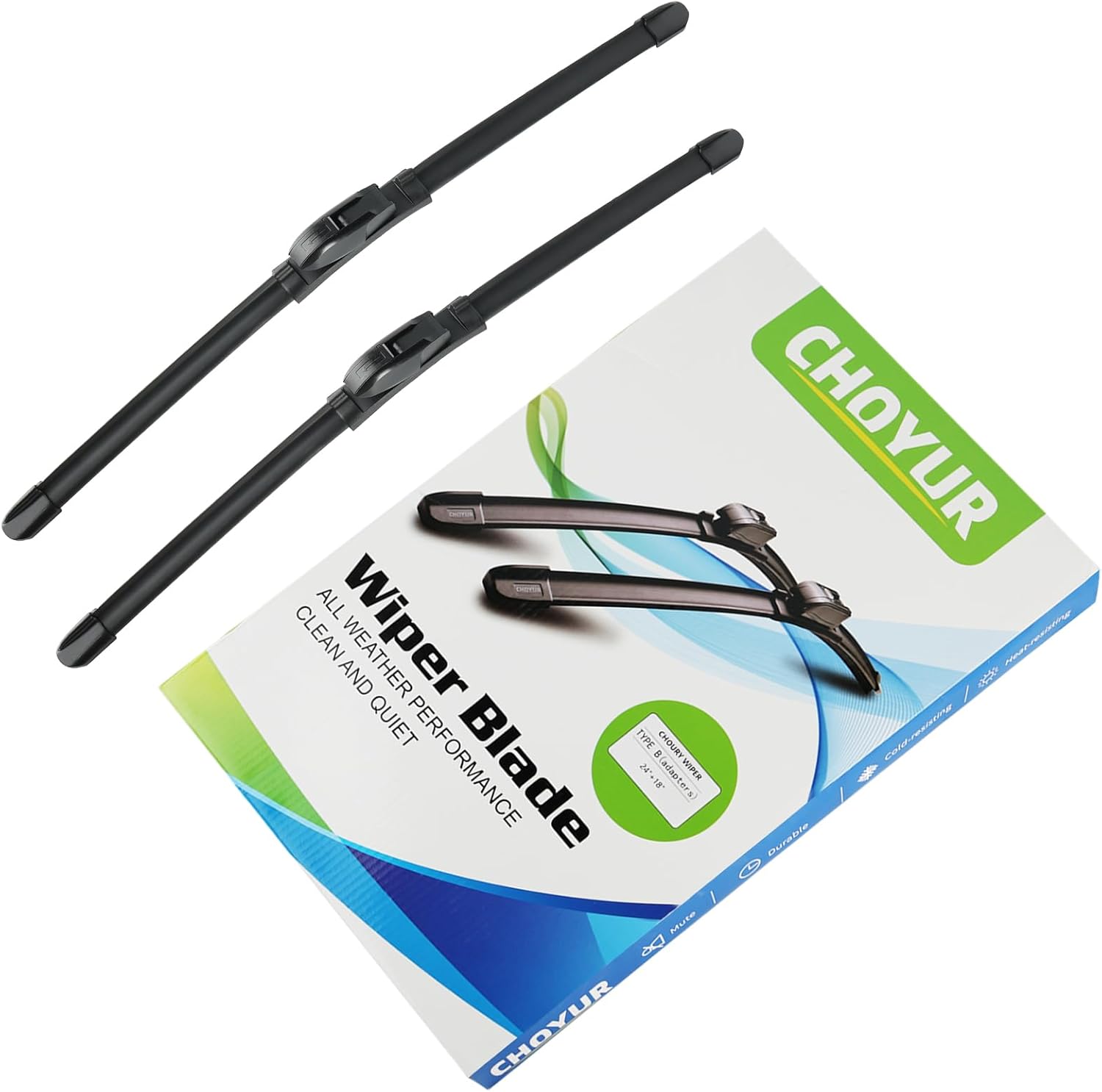Windshield Wipers Type-G 24"+14" All-Season Blades,Universal Fit for Most Vehicles (pack of 2) 24"+14"(Pair for Front Windshield)