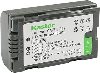 Amazon.com : Kastar 1-Pack CGR-D08 Battery Replacement for