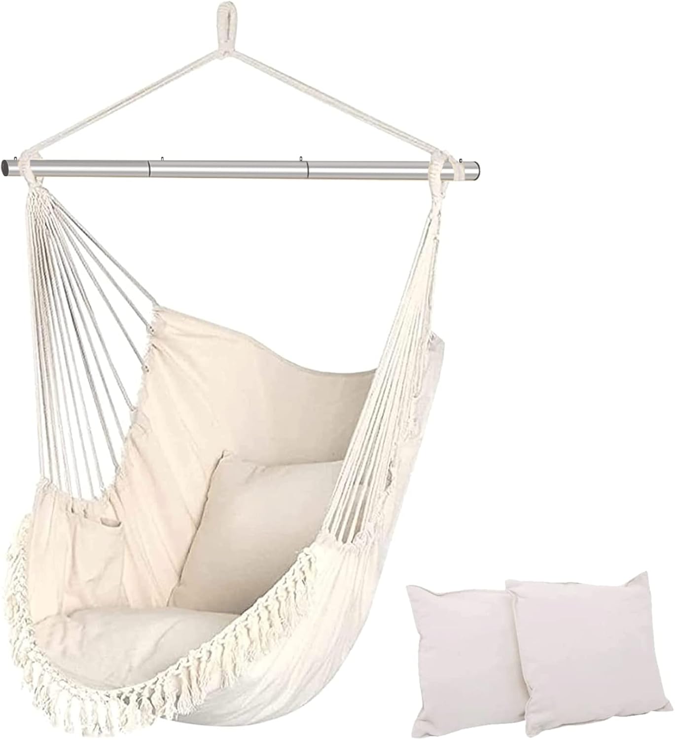 Large Hammock Chair Swing, Adult Hanging Swing Rope Hammock