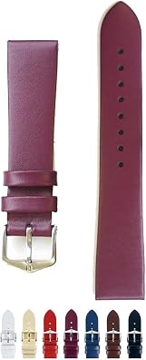 HIRSCH Wild Calf Smooth Calf Leather Watch Strap - Genuine Calfskin - Water Resistant - Multiple Colors & Sizes 8-22mm