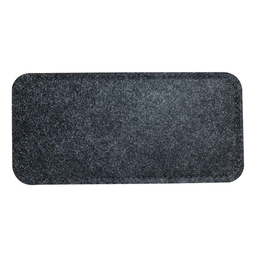 Kobeleen Men's Dark Grey Soft Felt Sunglasses Eyeglasses Sleeve Glasses Pouch For Case Organizer Bag