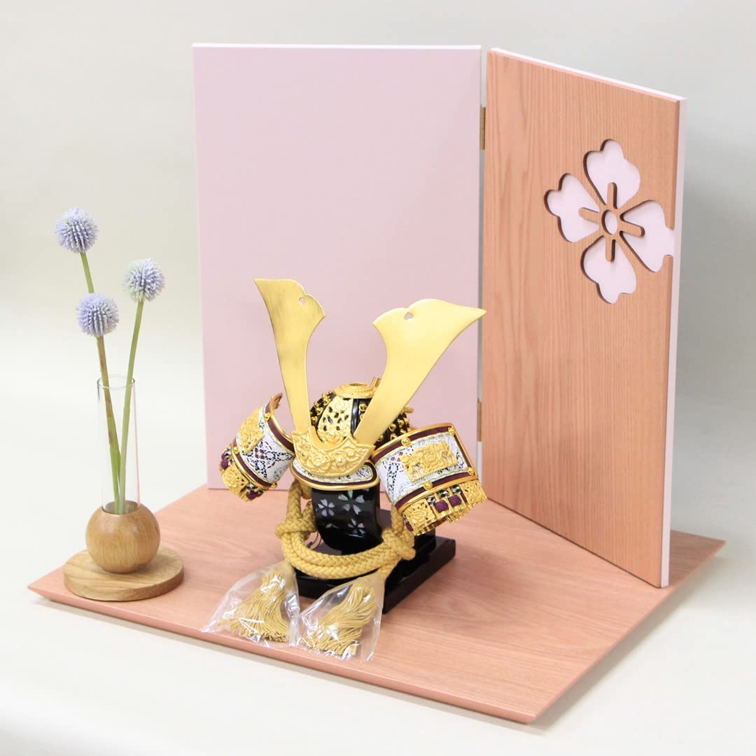 Amazon | 五月人形 平飾り コンパクト 兜飾り 一徳作 8号 純金箔押小札