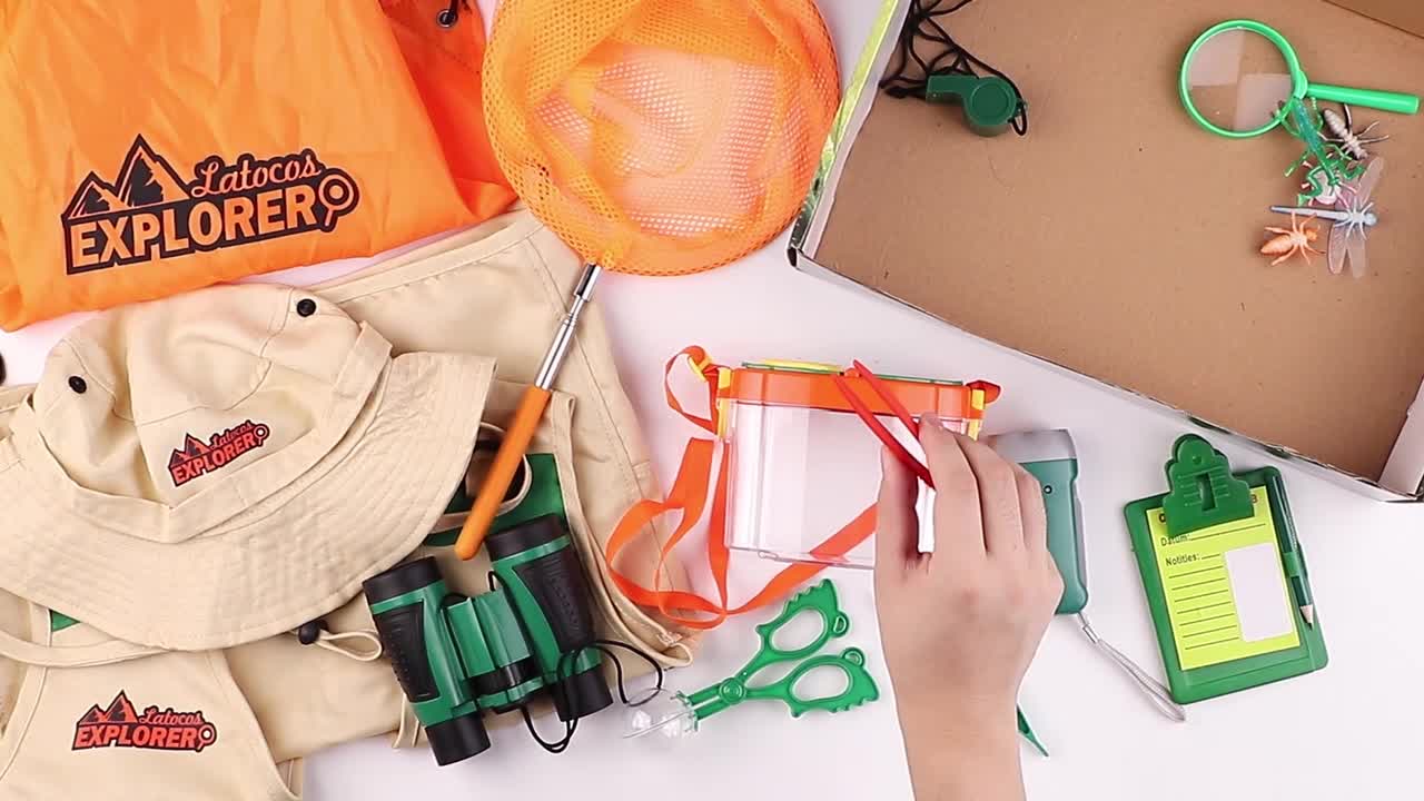 Forscherset Entdecker für Kinder Entdeckerspielzeug Outdoor Adventurer Explorer Set mit Lupe Fernglas Schmetterlingsnetz… – Bild 8