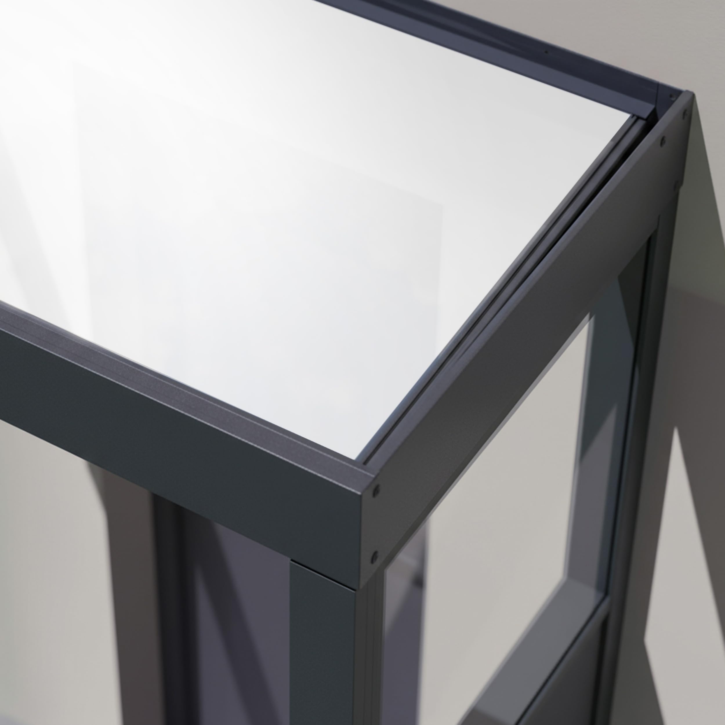 Canopia by Palram Sophia Vordach 1600mm Grauer Rahmen Opale Polycarbonat-Abdeckung wetterfest langlebig