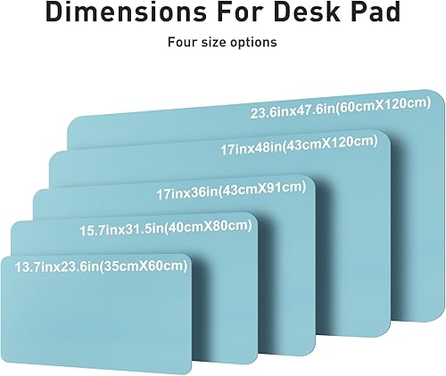 Miniatura 549 de Aothia Tapete protector de escritorio, alfombrilla para mouse, antideslizante, impermeable, de piel sintética, secante de escritorio, para Verde