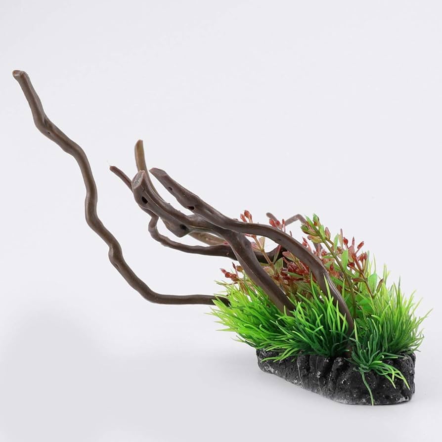 Amazon | ledmomo 人工水草 隠れ家 水景 プラスチック植物