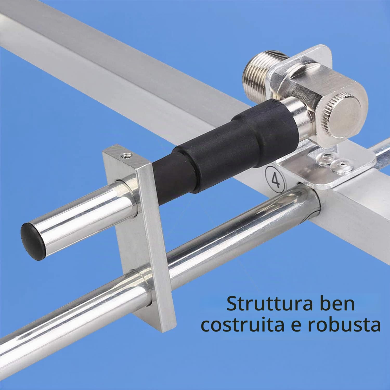 Retevis Ailunce AY03 Yagi Antenna Alto Guadagno 9 dBi UHF Femmina 5 Elementi Antenna Direzionale Compatibile con Ailunce HD1 Compatibile con Retevis RT29 RT87 RT3S TYT MD-380 UV-5R(1 Pezzo)
