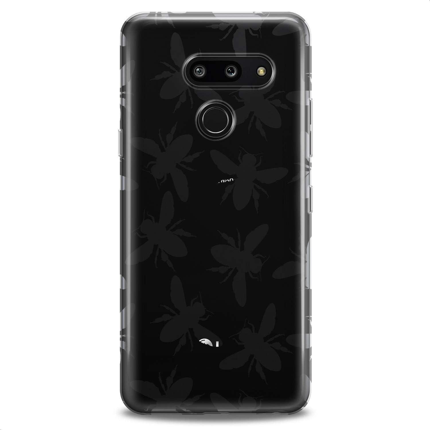 Case Replacement for LG G7 ThinkQ Fit Velvet G6 V60 5G V50 V40 V35 V30 Plus W30 Silhouettes Bees Design Slim fit Elegant Flexible Silicone Print Graphic Black Clear Man Cute Boy Soft Beautiful image 3