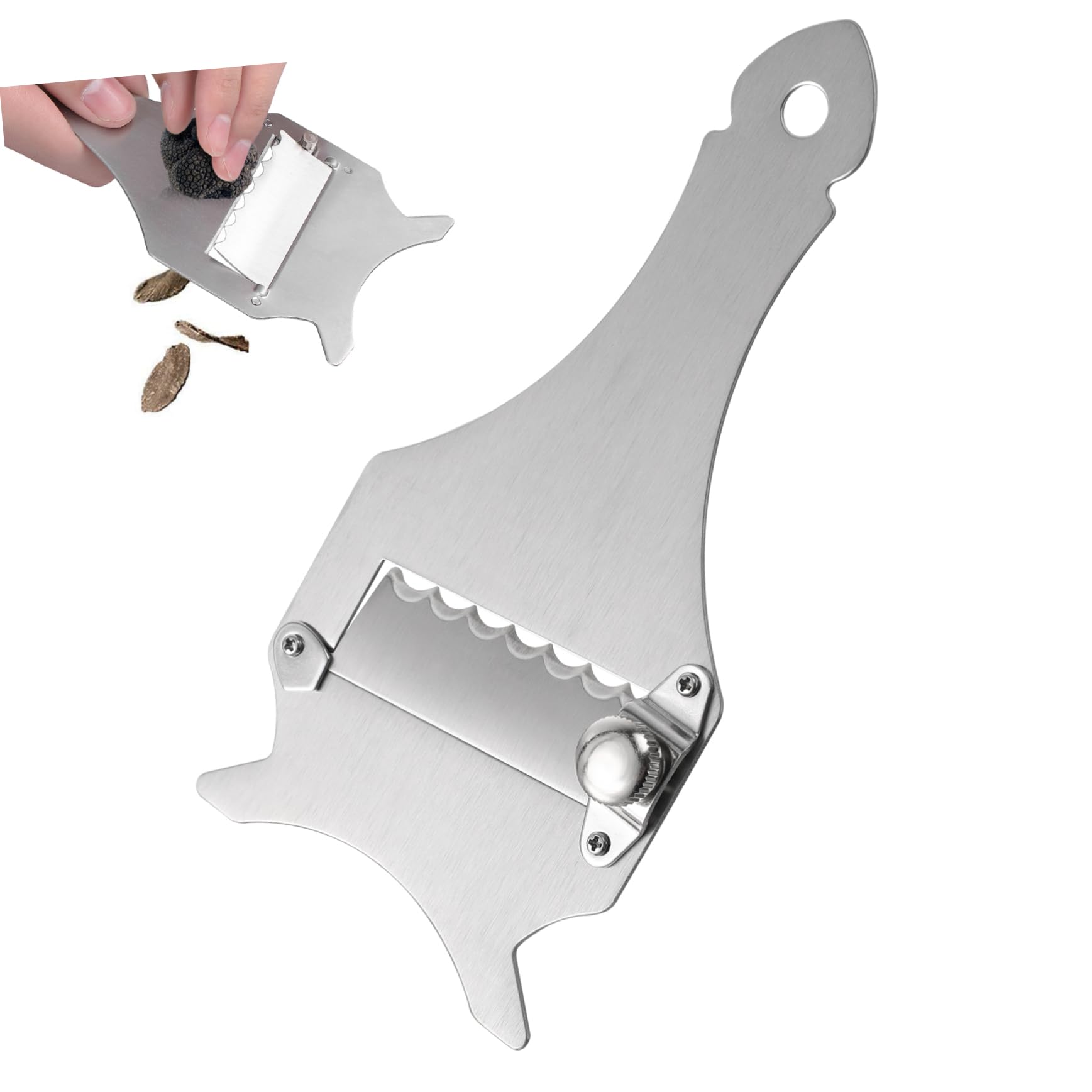 IMIKEYA Pelador Portátil de Acero Inoxidable para Frutas y Verduras, Plata