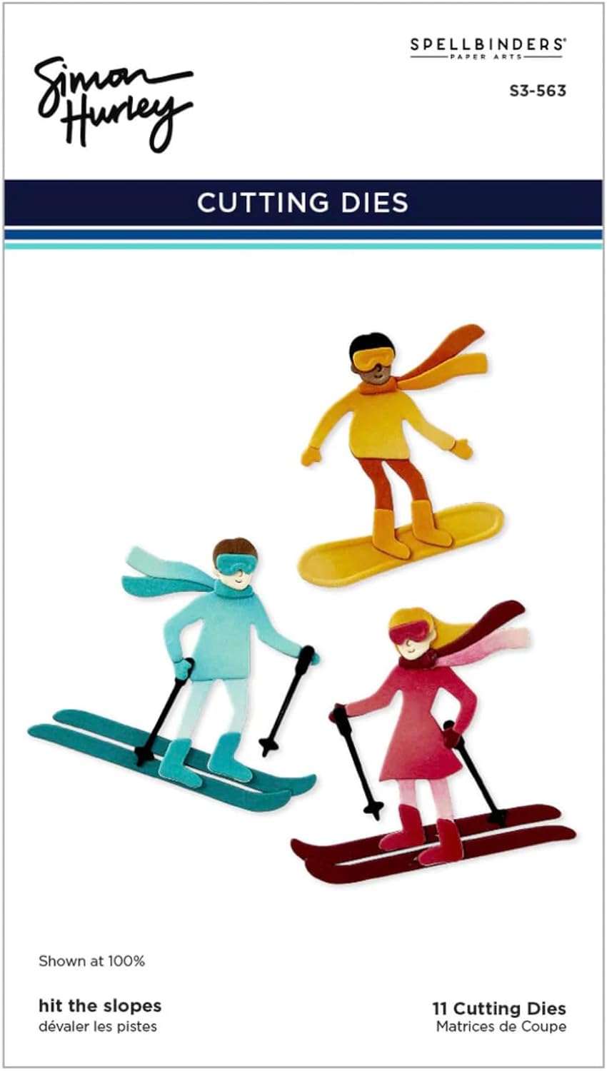 Spellbinders BD-1010 Ski-Son's Greetings Dies and 3D Folder Bundle by Simon Hurley