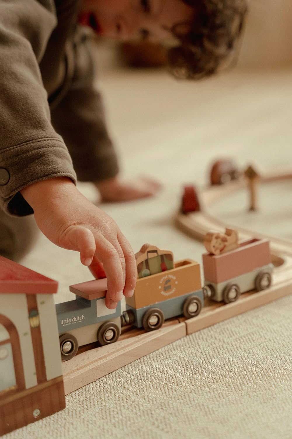 Little Dutch Eisenbahn Set XL inkl. Schienen und Zubehör Holz