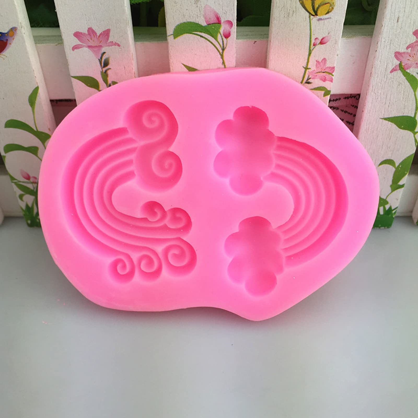 MINFEIDMS Stampi in silicone arcobaleno per decorazioni di torte per