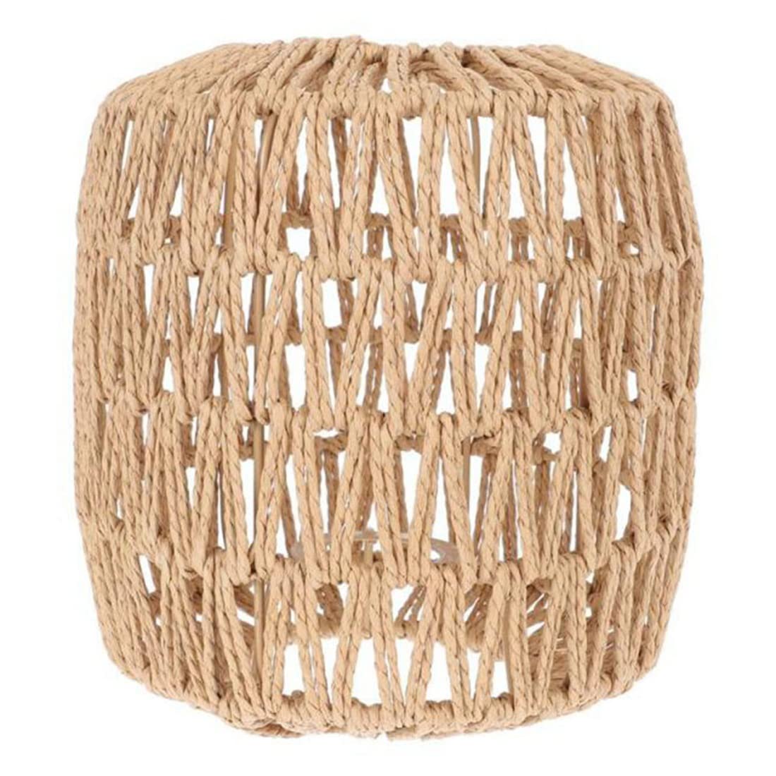 CTRLZS Simulated Rattan Lamp Cover Handmade Woven Chandelier Vintage Lampshade Home Decor Hanging Pendant Bedroom