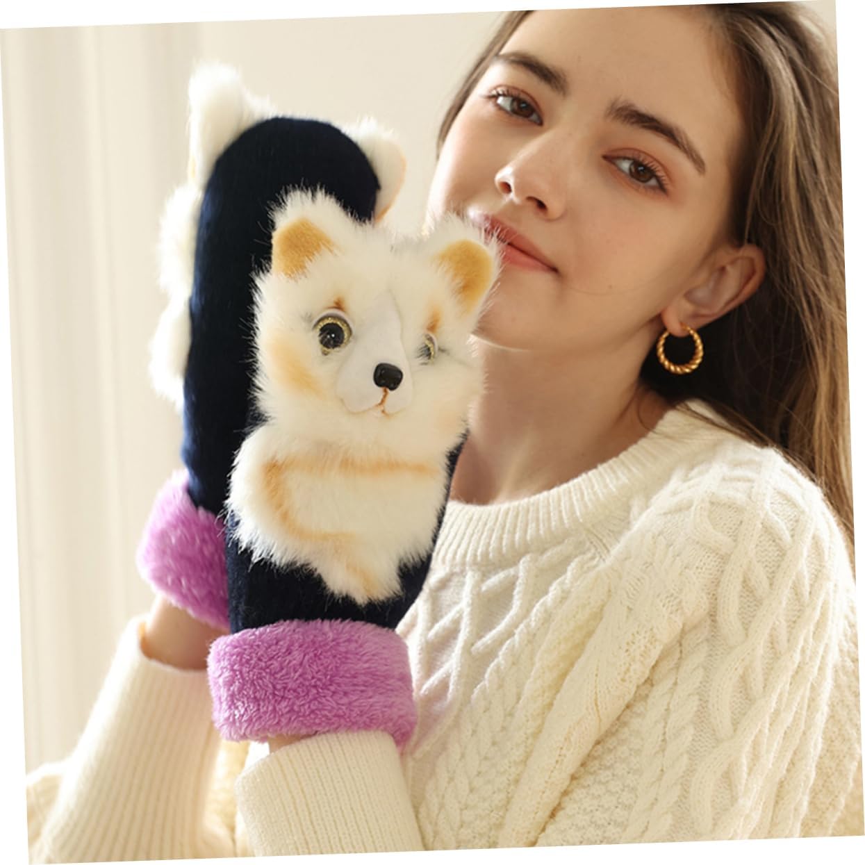 Portable Thickened Winter Gloves for Adults Cozy Material for Cold Weather Easy Wear for Outdoor