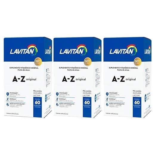 Kit 3 Lavitan Suplemento Vitamínico 60 Comprimidos Revestidos A-z Unissex Cimed