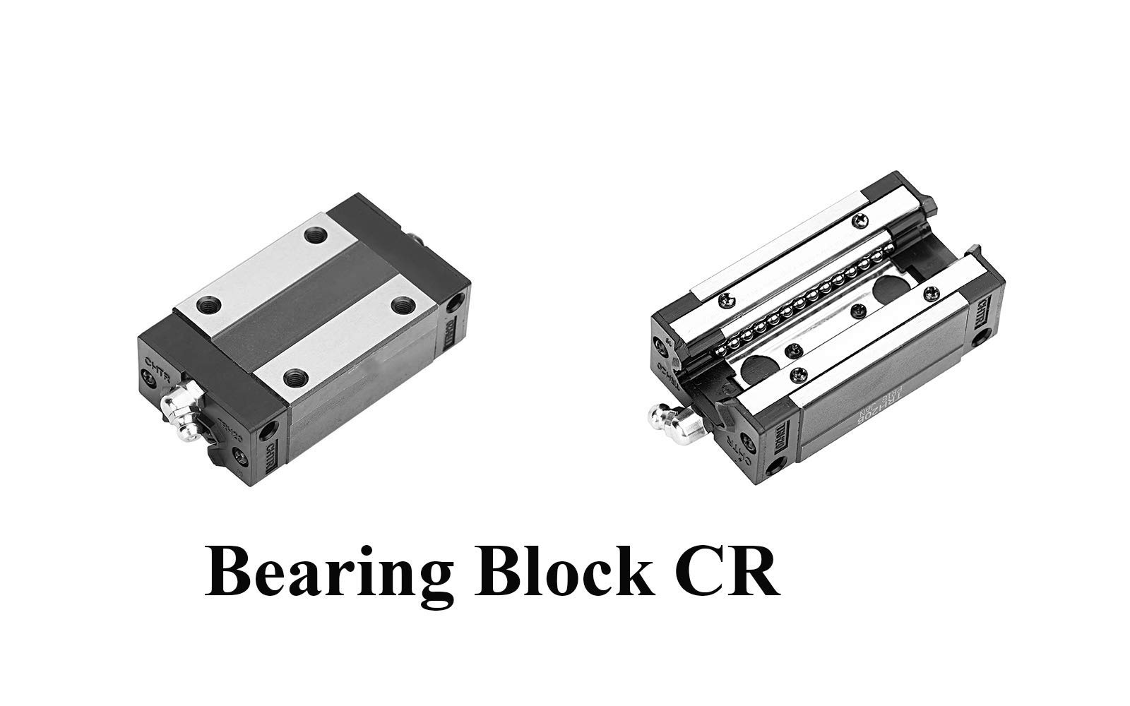 SenTECH Linear Rail/Guide Rod HSR15 Length Approx.1050mm/41.34inch Linear Guideway Rail + Square Type Carriage Bearing Block HSR15CR x 2 Pcs, for DIY CNC Routers Lathes Mills