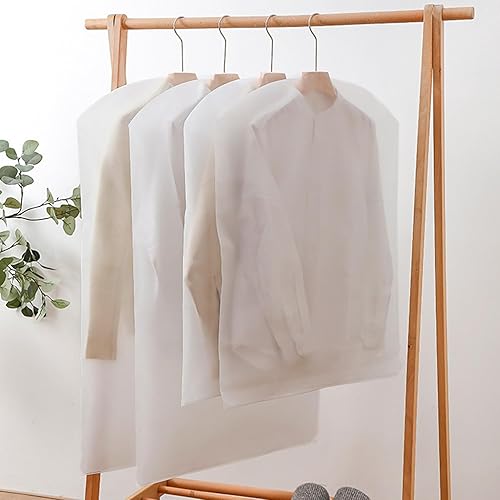 Juego de 5 bolsas transparentes para ropa, 24 x 32 pulgadas, a prueba de polvo, lavables, transparentes, para trajes de viaje, organizador de