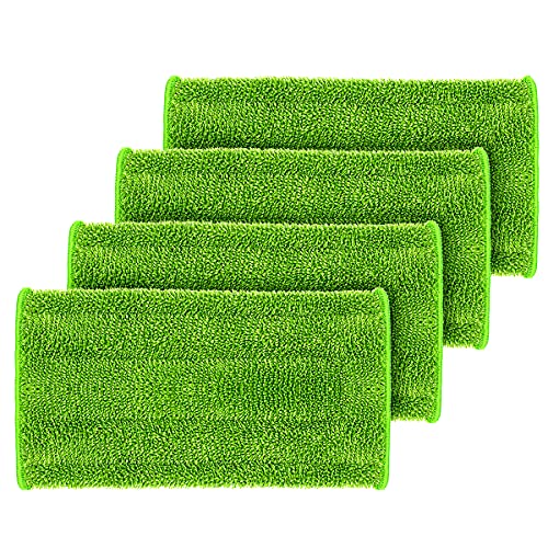 Wet Jet Pads Refills Compatible with Swiffer Wet Jet Pads Reusable Mop Pads Fit Swiffer Wet Pads for Floor Cleaning Microfiber Mop Pads Compatible with Swiffer Wet Jet Replacement Pads-4 Pack
