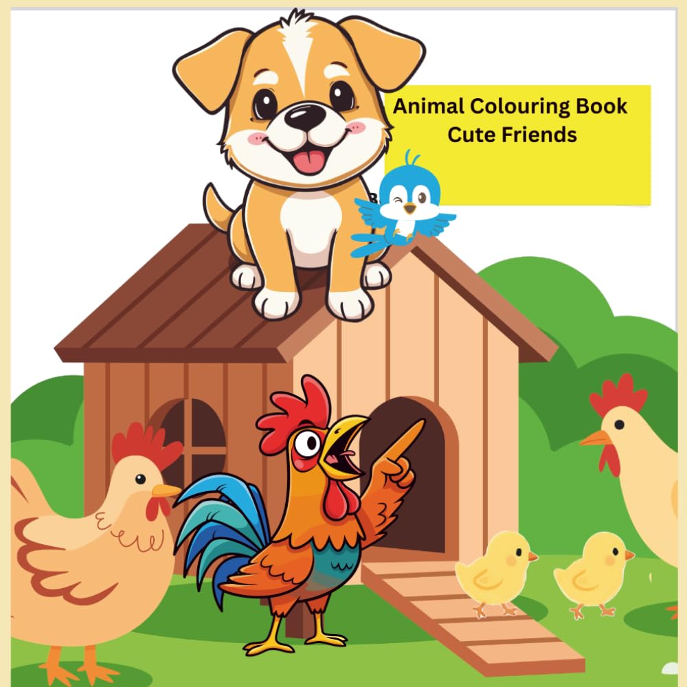 Animal Colouring Book: Cute Friends