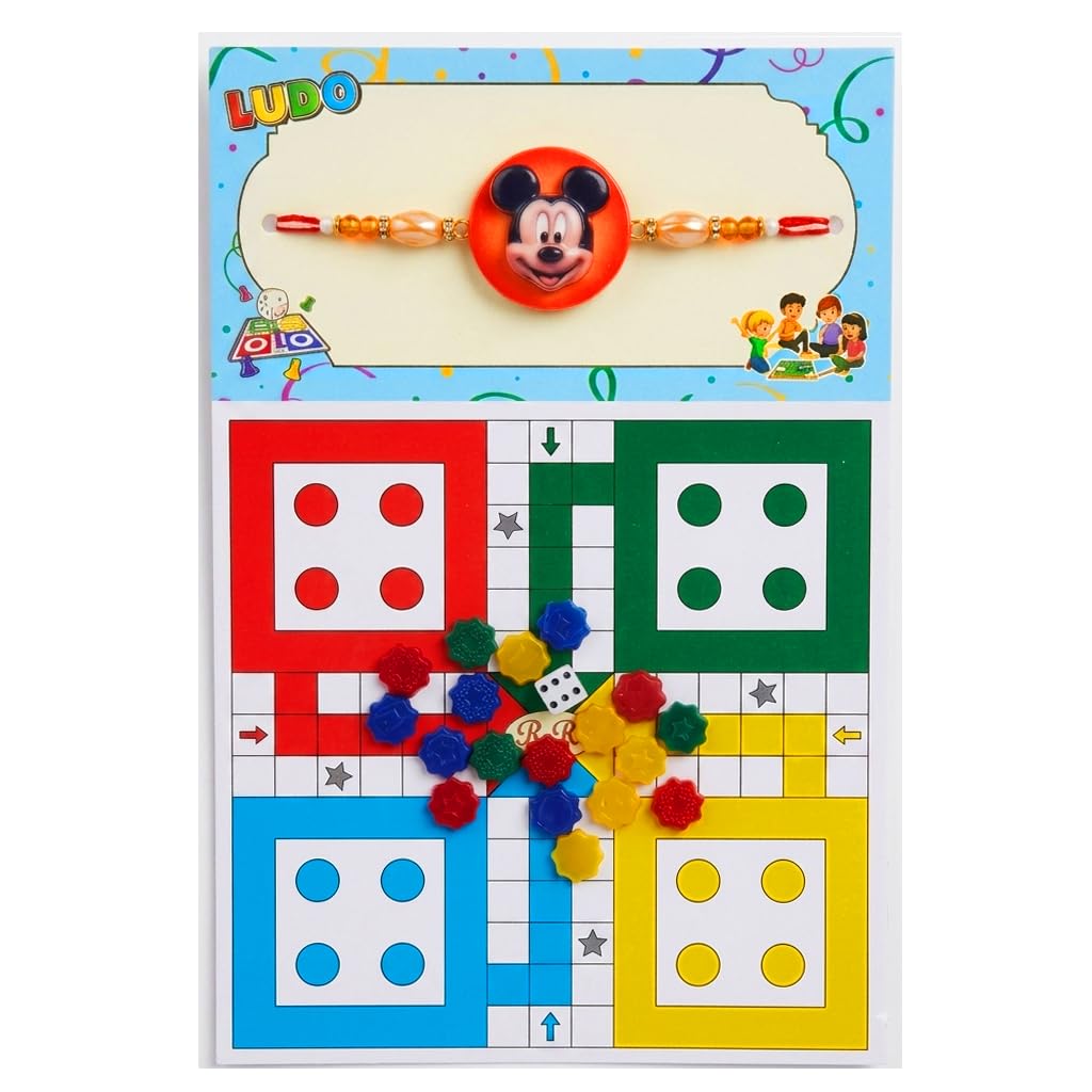 Spinner cartoon Ludo rakhi for Kids set of 1 with roli chawal- Rakhi For Bhai Brother Rakshabandhan. d-1mm-image-21