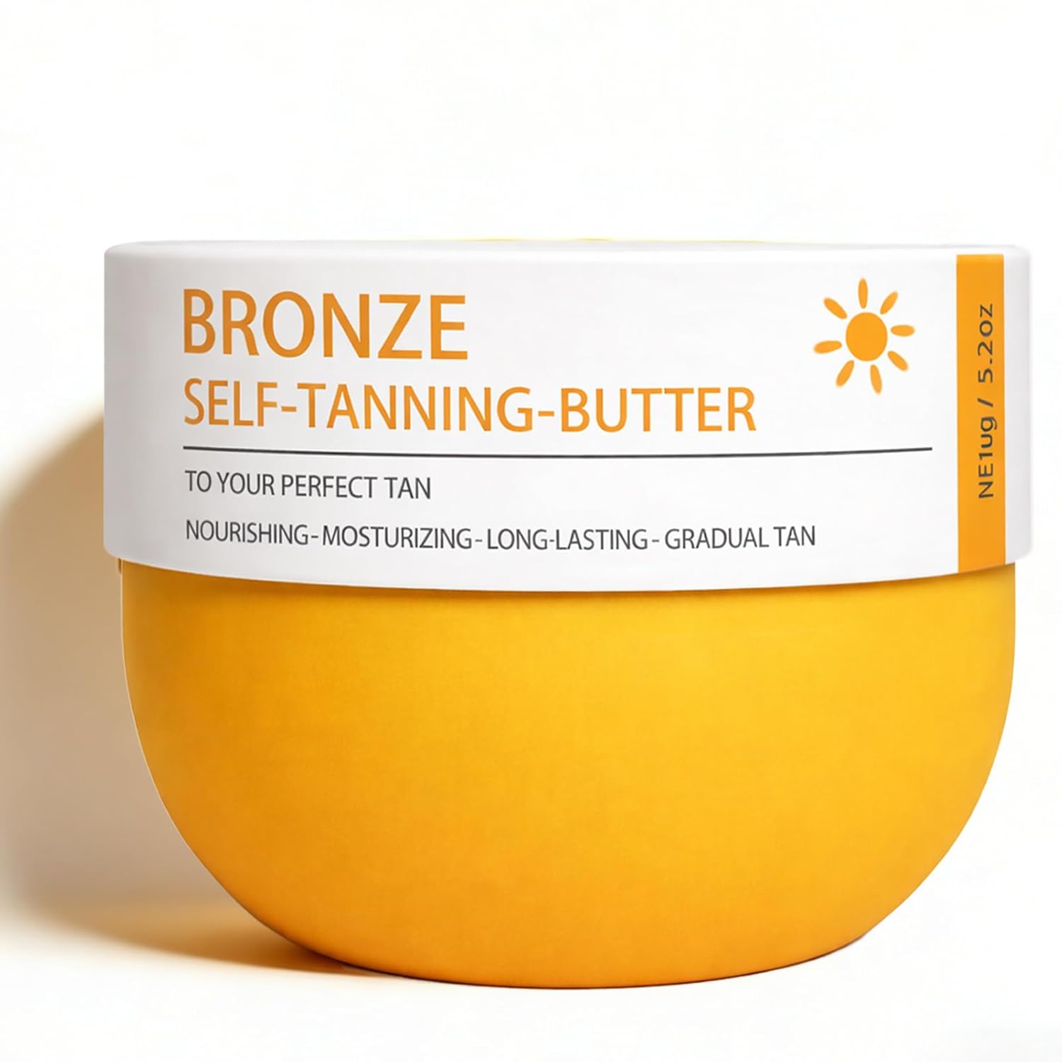 Gradual Tanning Butter with Active Skincare, Hydrating Self Tanner for Body with Niacinamide, Sunless Tanning Lotion with Hyaluronic Acid and Vitamin E - No Orange Tones 5.3 fl oz (150ml)