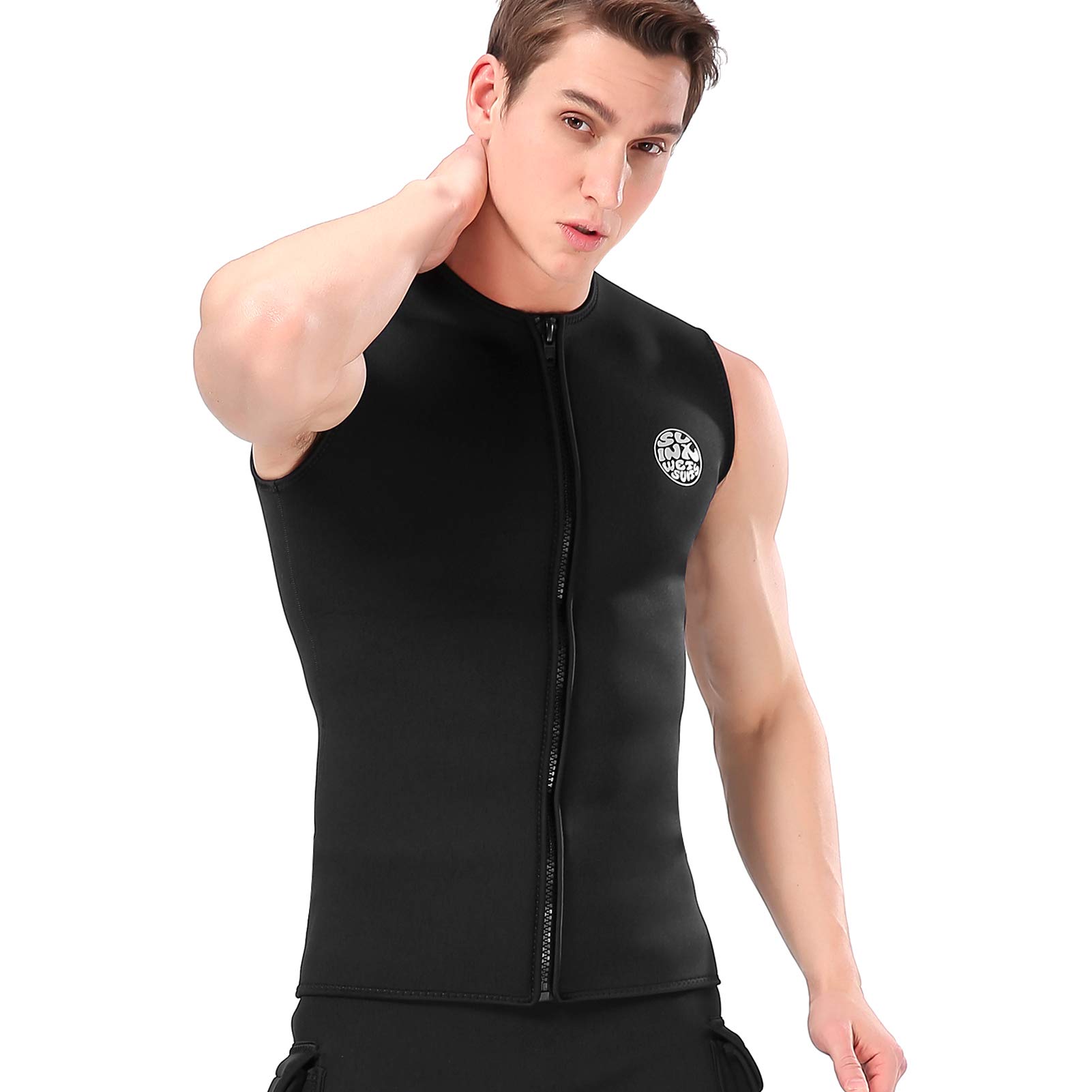 Lixada Traje de Neopreno de 3 mm Chaleco Superior Chaleco sin Mangas Cálido Térmico para Buceo Surf Natación Navegación