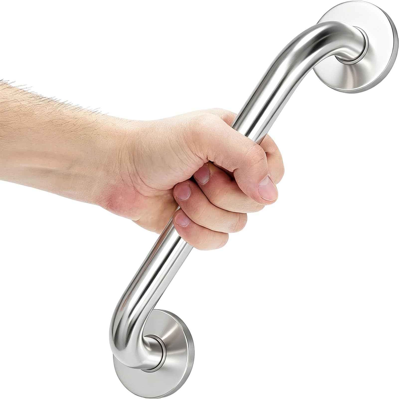 FKXSXAZ Bathroom Grab Bars, Anti Slip Reinforce Hand Rails for Indoor Stairs Shower, Holds Up to 110kg 304 Stainless Steel Handle Grip(2ft/60cm)