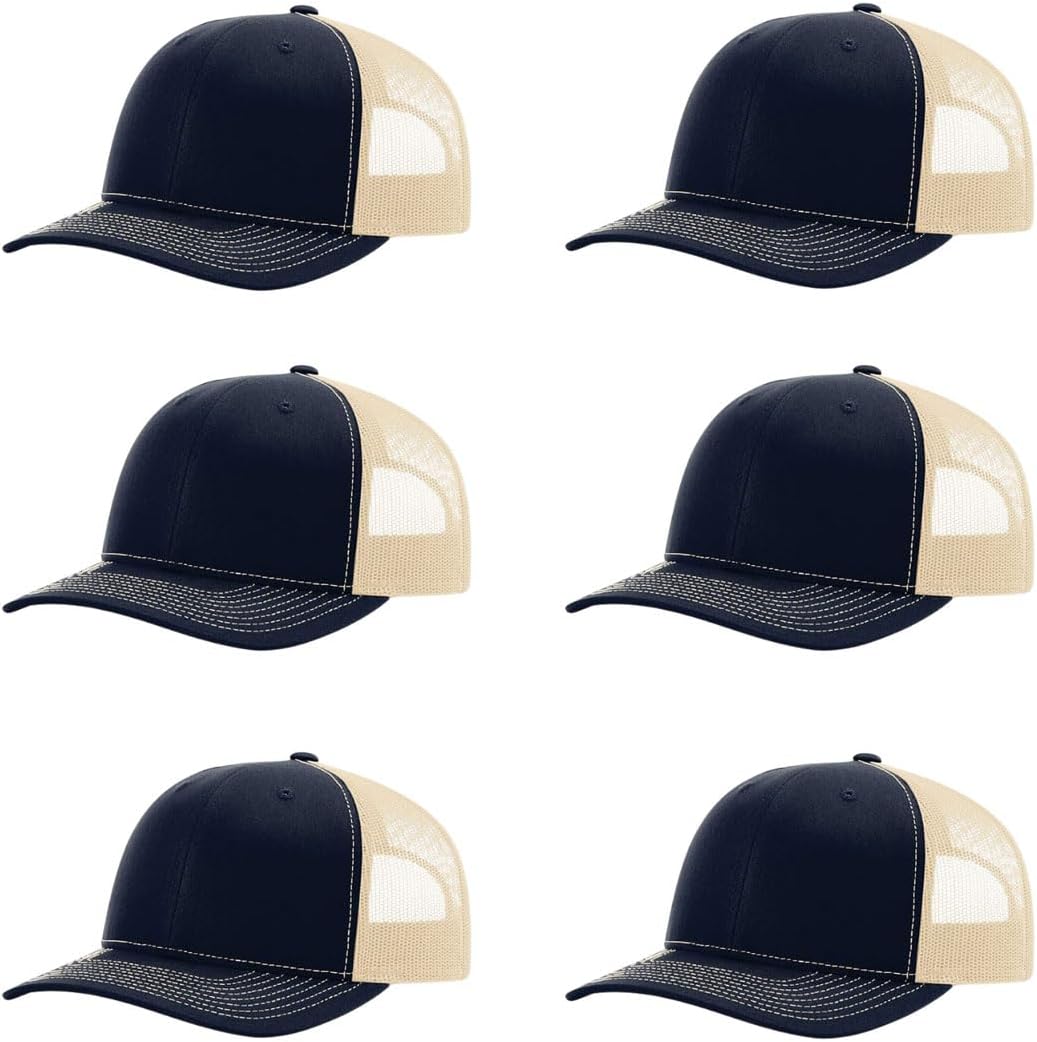 Richardson 112 Classic Six-Panel Adjustable Snapback Trucker Cap | Bulk Packs Available