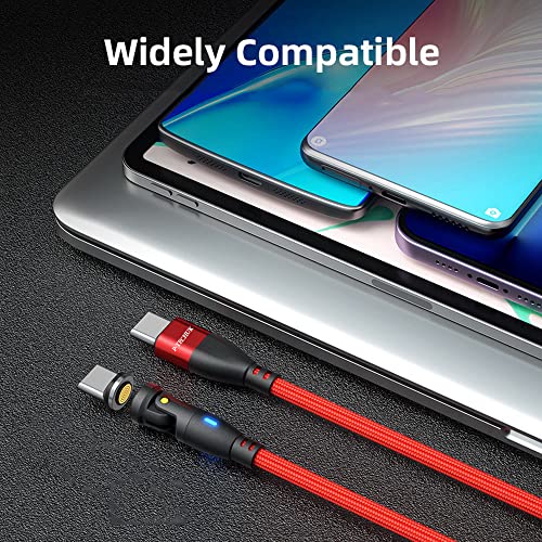 P-TECHUK Rotating 60W Super Fast USB C to USB C Magnetic Charging Data Cable - Image 3