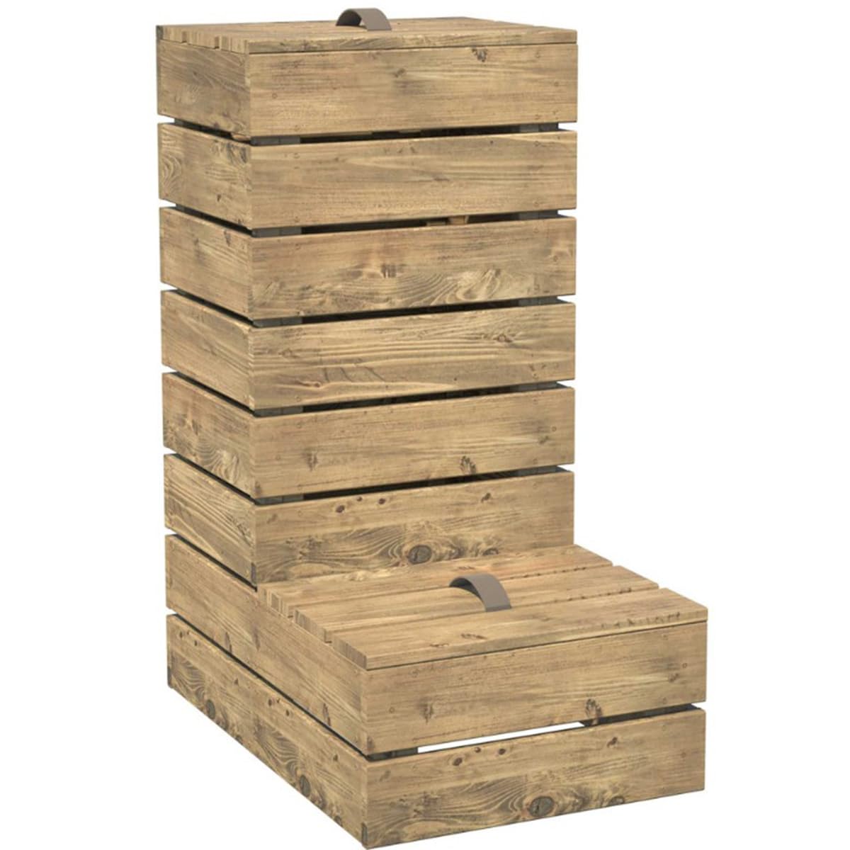 Composteur en Bois traité 40 x 60 x 81 cm AltoL - 95L - Cerland