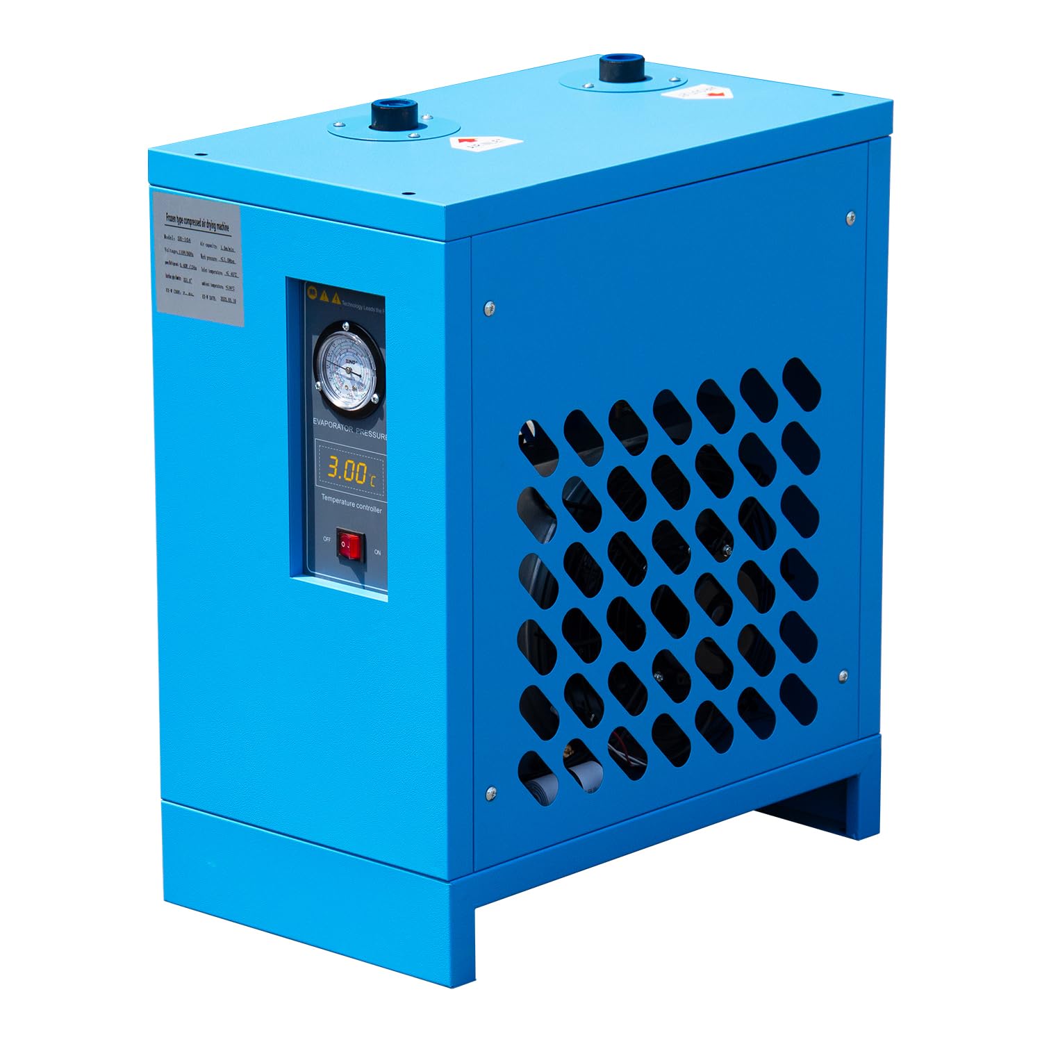 Industrial Heavy Duty Refrigerated Air Dryer 110V 35 CFM, 0.58 KW for 15HP-20HP Rotary Screw Air Compressors – R134a Cooling System – Removes Moisture, Oil, Dust