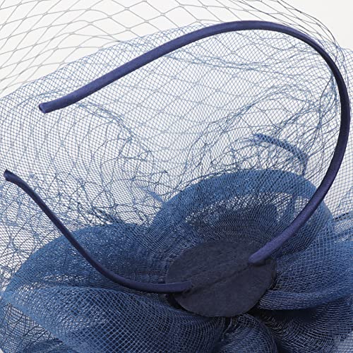 Image of DRESHOW Women Fascinator Hats Tea Party Hat Vintage Pillbox Hat Headband for Cocktail