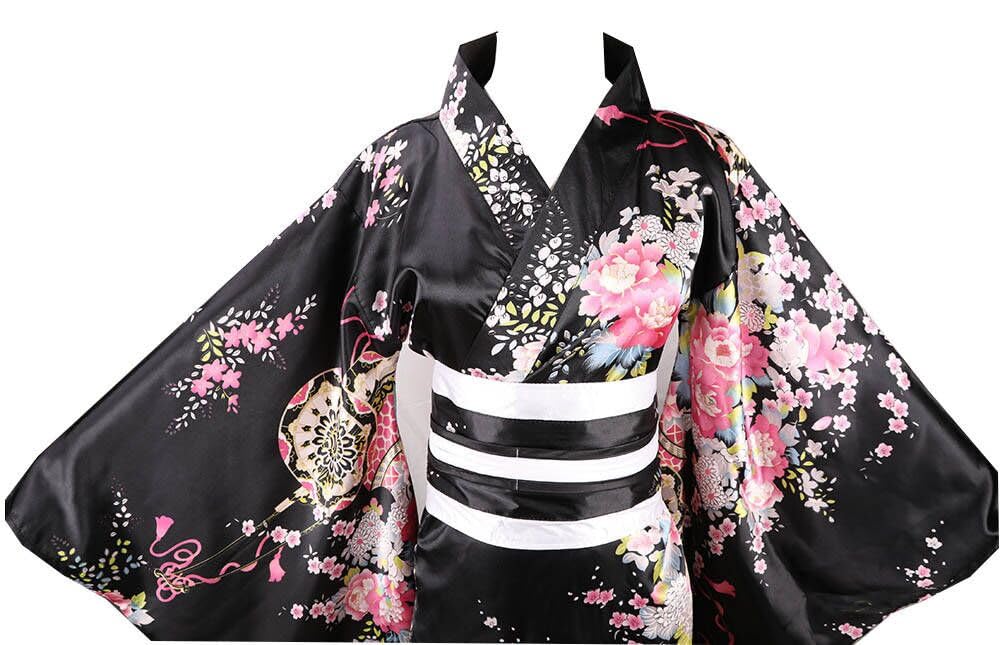 Robe kimono traditionnelle japonaise pour femme, costume d'Halloween, cosplay, geisha yukata