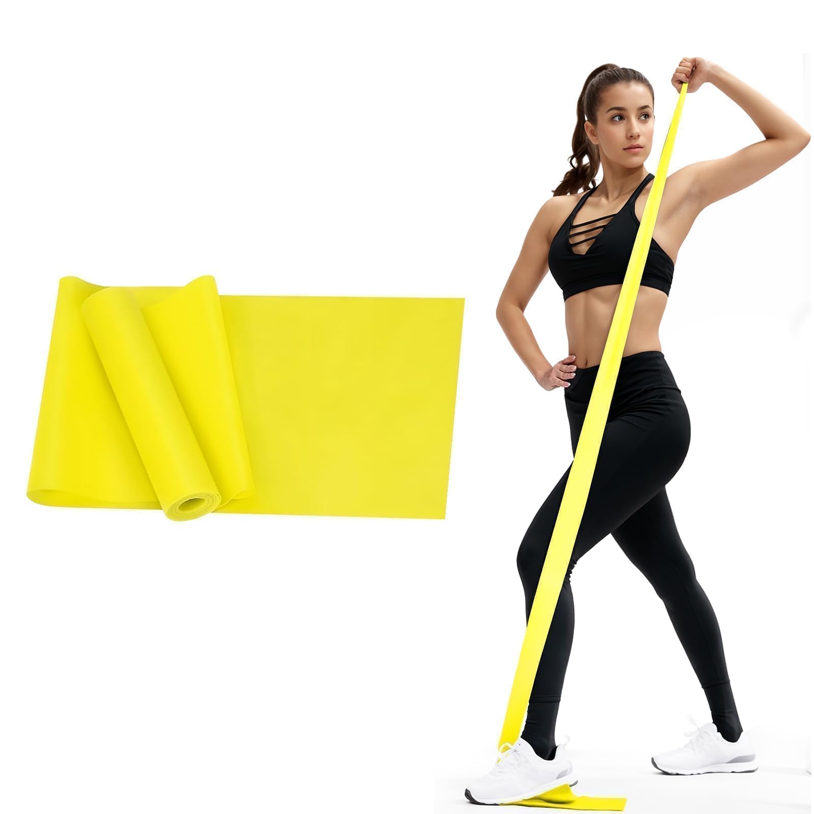 1 Psc Resistance Bands for Women Men Strength Training Yoga Home Workouts Latex-Free Elastic Exercise Bands