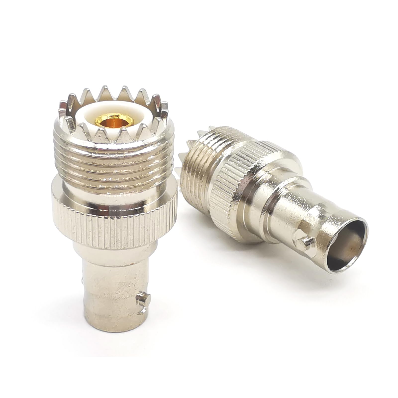 2 x adapter radiowy SO239 do BNC CB, złącze koncentryczne BNC PL259, złącze żeńskie UHF do żeńskiego kabla koncentrycznego BNC do radia CB, radia, anteny, przedłużacz kabla koncentrycznego