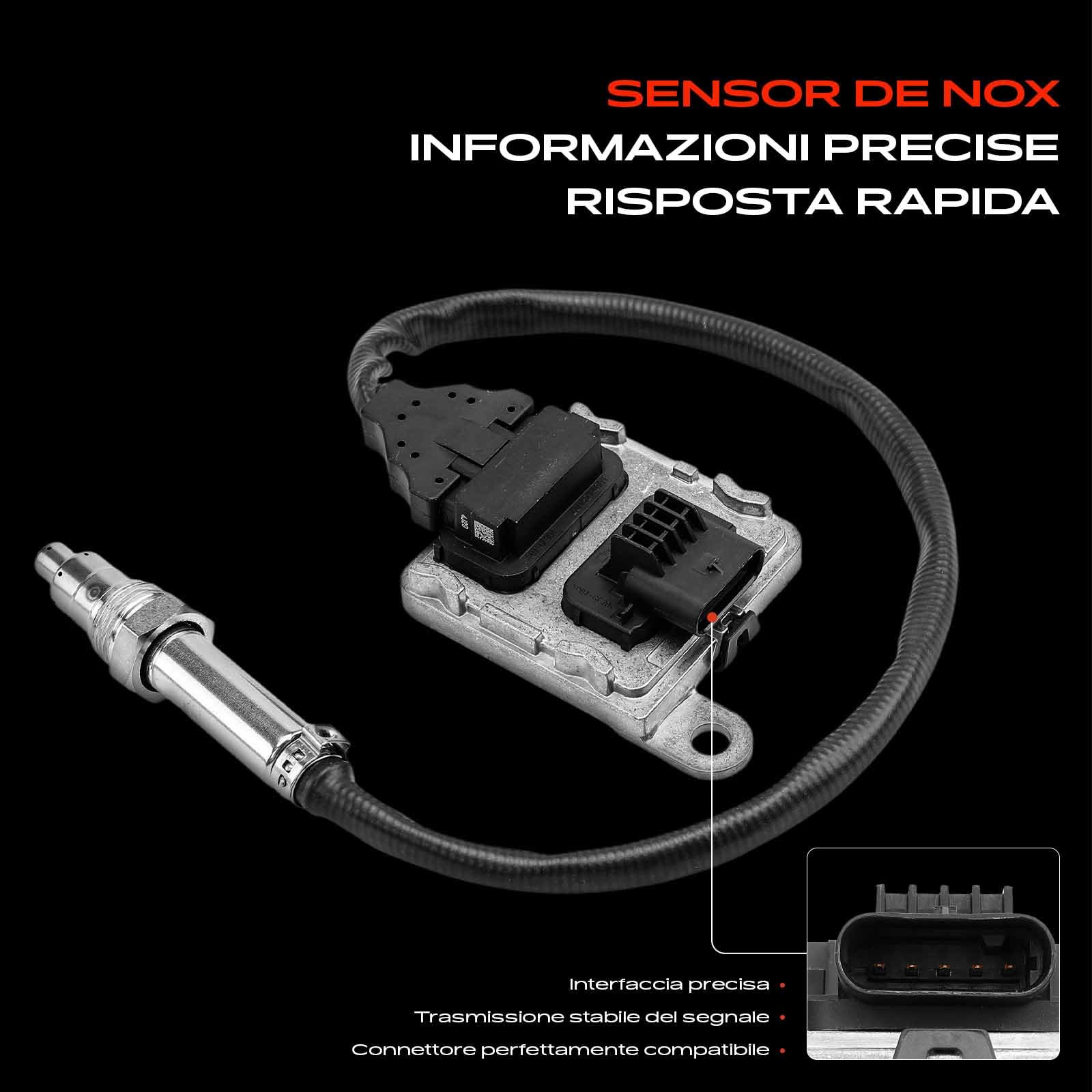 Frankberg Sensore NOx Sensore Nox a 5 poli Compatibile con Classe A W177 B-Class W247 Classe C W205 CLA C118 CLS C257 Classe E W213 GLC X253 GLE V167 Replace# 0009058011