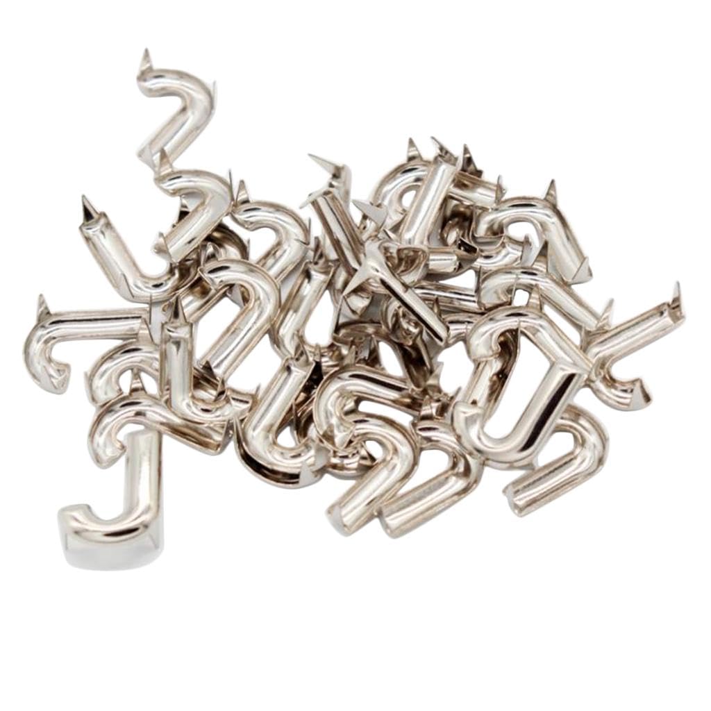 Enakshi® 30 Pcs Alloy Silver DIY Alphabet Letter Claw Rivets for Sewing Accessories J|Crafts | Leathercrafts | Leathercraft Accessories | Studs, Rivets & Tacks-image-31