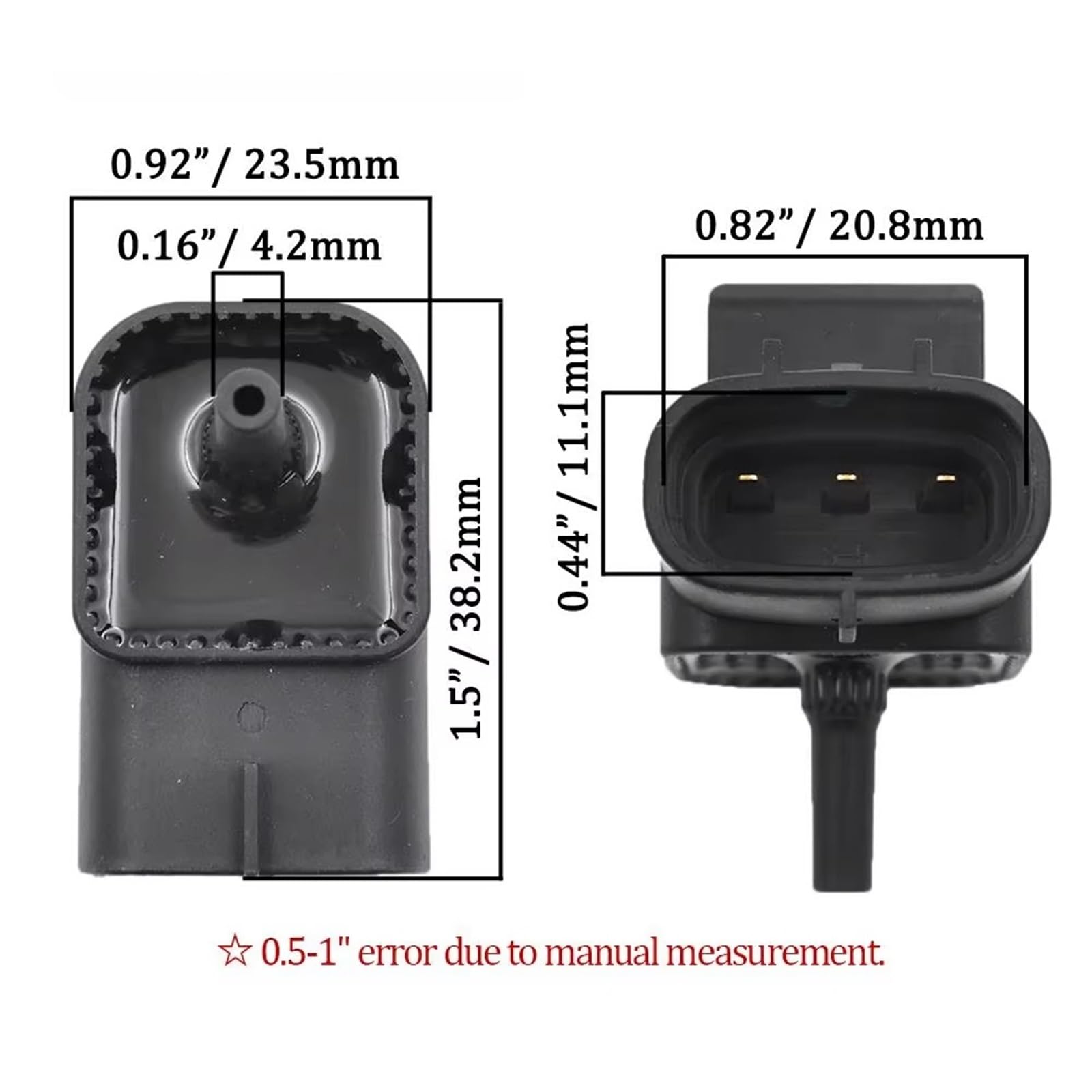 Sensor Map Compatible con Toyota Tercel y Paseo 1.5L. Sensor de presión Map. Piezas automotrices: 1007983471, 89420-16060, 100798-3471.