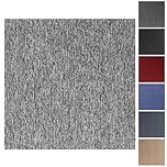 Carpet Tiles, 20pcs Carpet Tiles 50x50 for for Commercial Retail, Office, Home, Kitchen, Bedroom, Living Room, Bathroom (Grey)