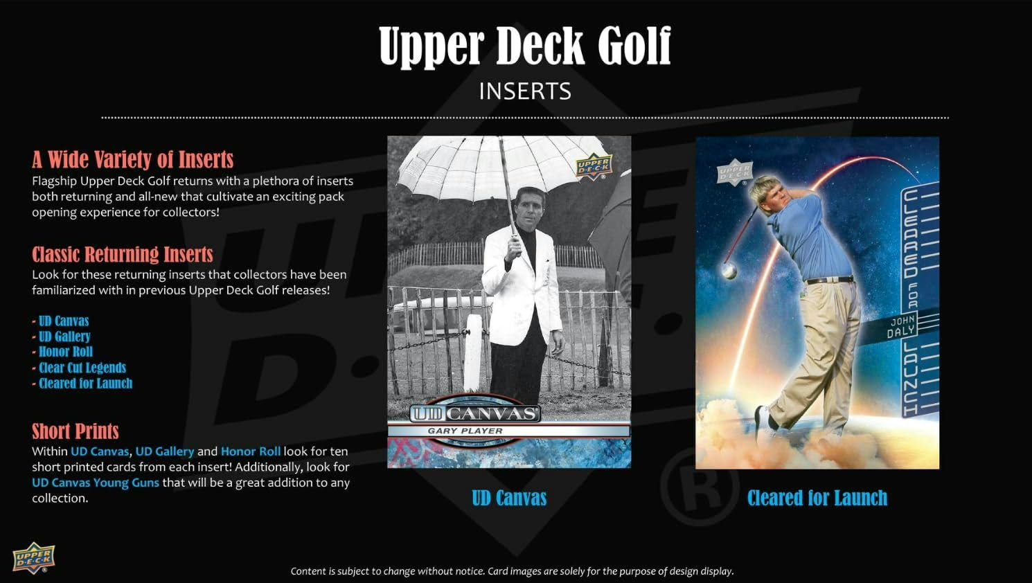 2026 Upper Deck Golf Tin, 8 Packs per Tin, 12 Cards per Pack