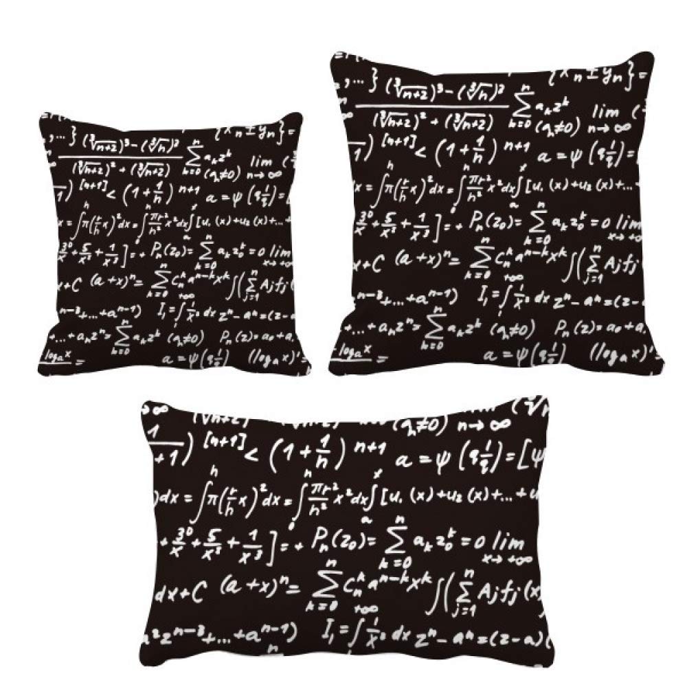 Formules de calculus sur un ensemble de coussin, le cadeau idéal de maths