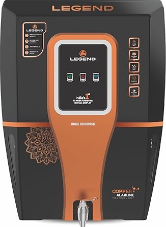 ROYAL AQUAFRESH 12L RO+UV+UF+TDS Water Purifier With Active Copper Fully Automatic RO Wall Mountable For Home and Office With Digital Display (1 Year Warranty On Motor & SMPS) (12L Orange)