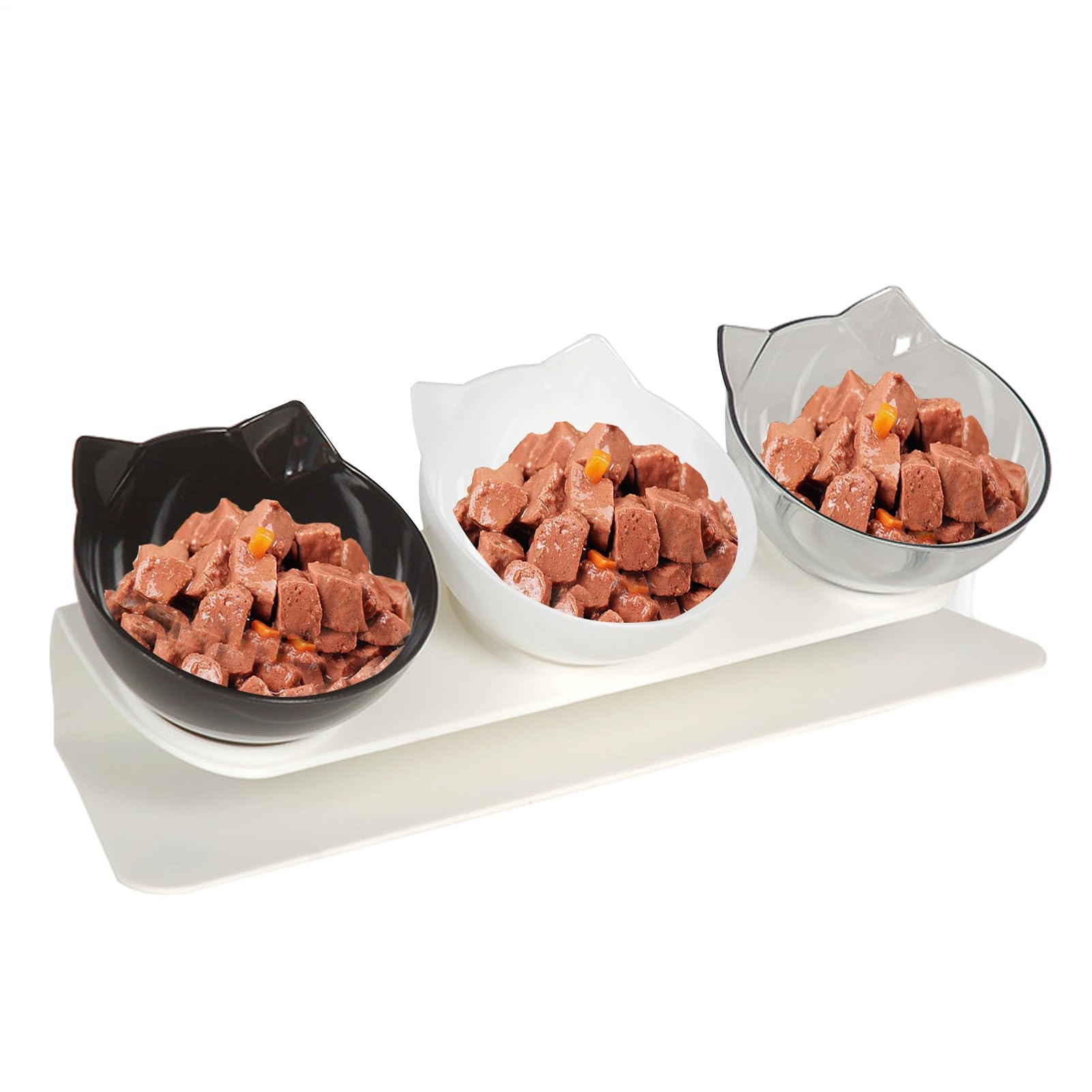 Bols para gatos con inclinación de 15 grados y plato de comida para mascotas pequeñas
