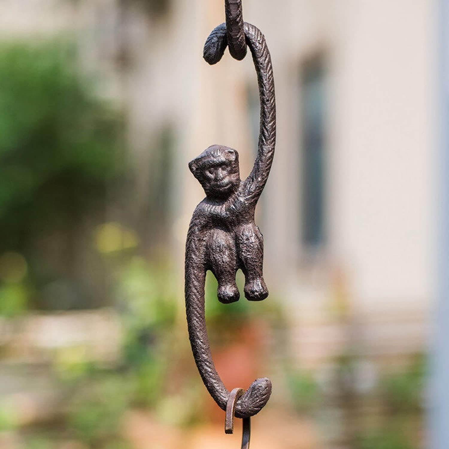2PCS Heavy Duty Cast Iron Monkey Hook S Hooks for Hanging Plants Plant Hanger One Large and One Small Monkey Hook