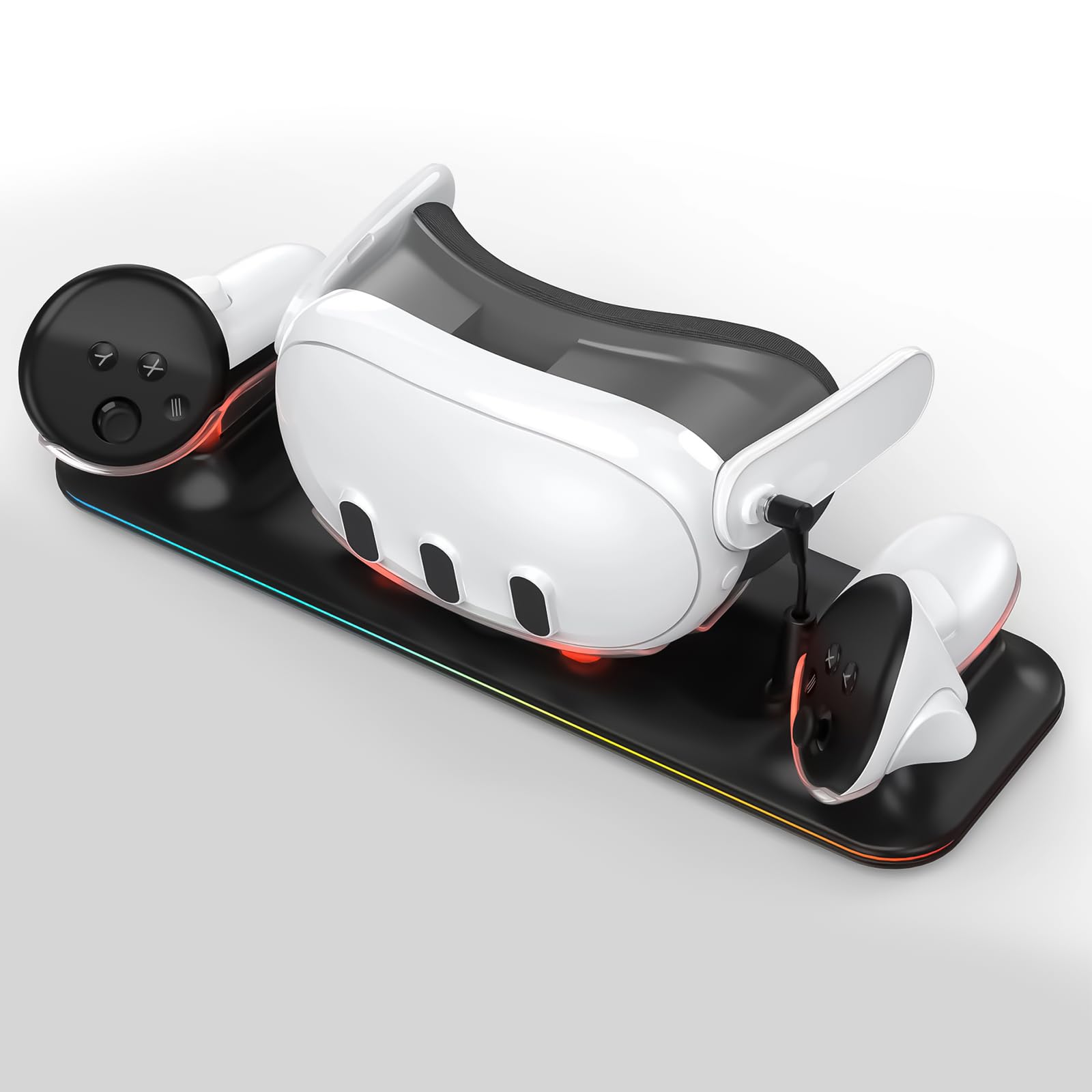 Base di ricarica per 3 cuffie per realtà virtuale Controller Supporto di ricarica con luce LED Accessori per realtà virtuale Base per stazione di ricarica rapida