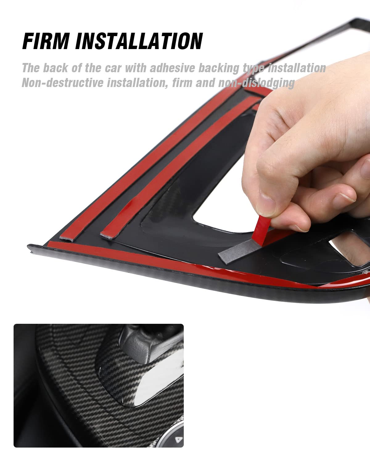 Kohlefaser-Stil Schalthebel Abdeckung Rahmen Aufkleber Innenverkleidung für BMW F30 F31 F34 3er, F32 F33 F36 4er (2013-2015)