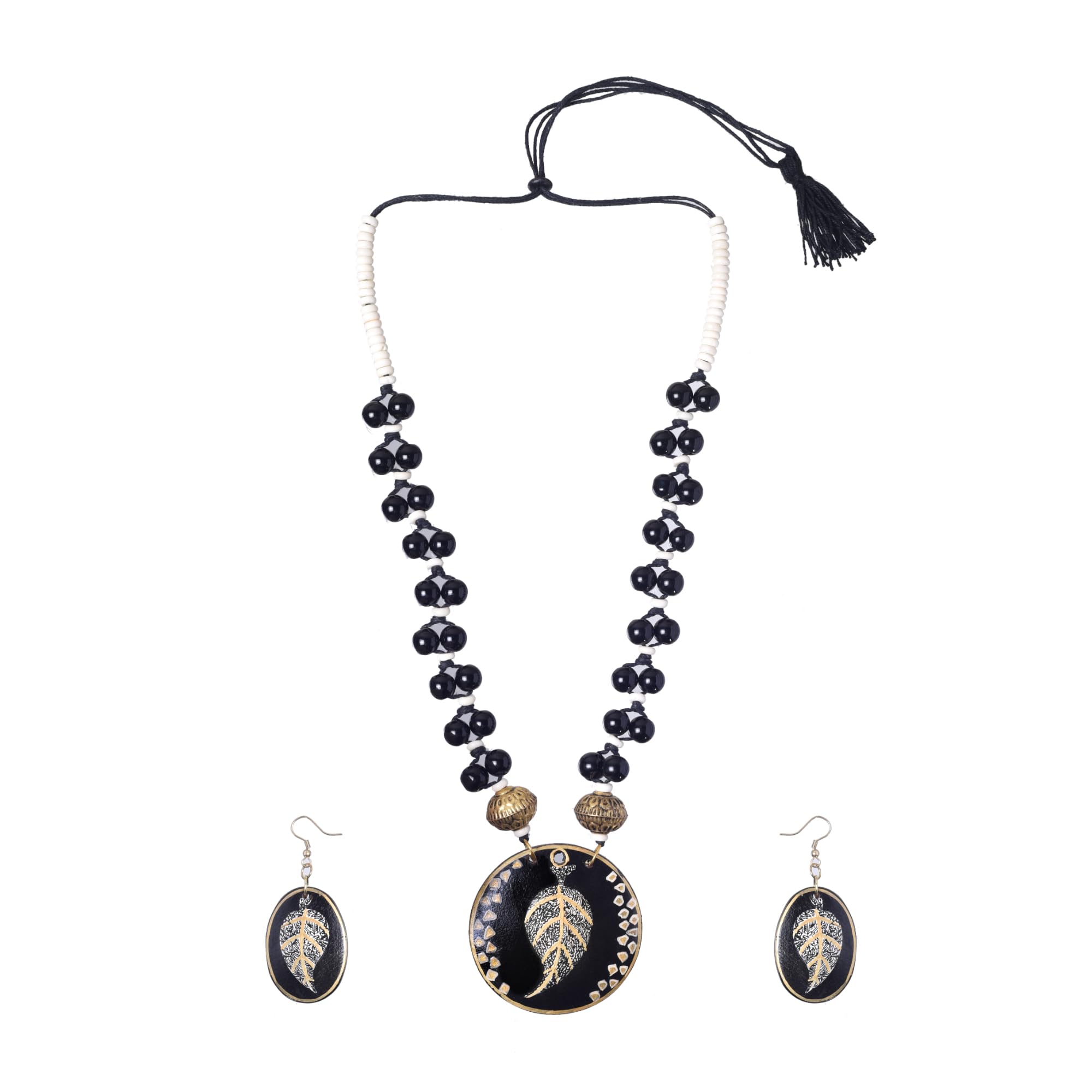 Aakriti Art Creations Twilight Sparkle Necklace and Earrings Set for Women - Handmade Jewelry